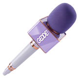 Microfono 3D violeta